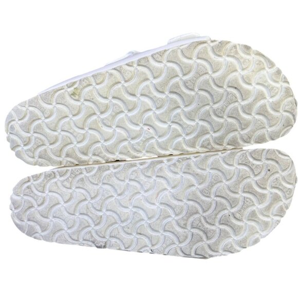 Birkenstock Arizona EVA Sandals Sz EU 40 US L 9 M 7 White Double Strap Narrow - Picture 10 of 12